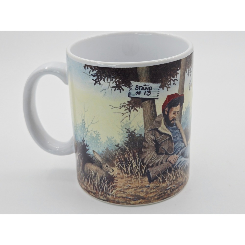 Lang and Wise 1998 The Deer Hunter Mug John Zed King Vintage Wildlife Collector